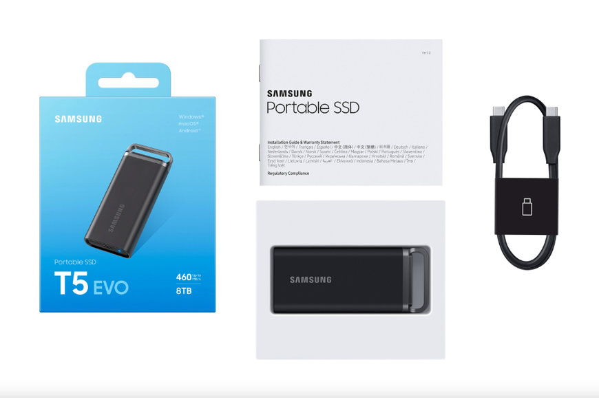SAMSUNG UNVEILS NEW PORTABLE SSD T5 EVO THAT OFFERS 8TB CAPACITY IN A COMPACT DESIGN